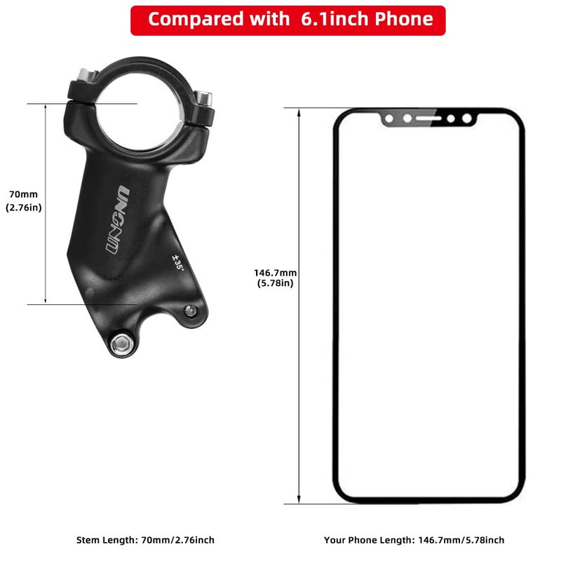 BESNIN Bike Stem 35 Degree 31.8mm 70mm MTB Stem Mountain Bike Handlebar Stem for Bicycle, Road Bike, BMX, Cycling - Image 3